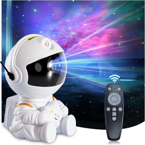Astronaut Night Light / Galaxy lampe med fjernbetjening - Nepula Starry Sky Projector