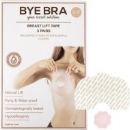 ByeBra® Brysttape med brystvorteskjulere af satin - Skål: D, E, F