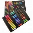 Hair Chalk pakke m 36 stk hårkridt / farvekridt til håret