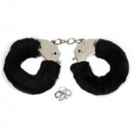 Håndjern med Plys - Furry Handcuffs - Sort