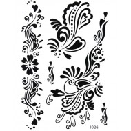 Henna Tattoo - Sort - J026