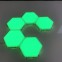 Hexagon LED Touch vægbelysning - 6 Honeycomb lyspaneler + fjernbetjening