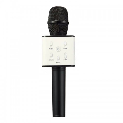 Karaoke mikrofon med bluetooth og højtaler - Sort