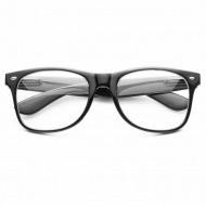 Klassiske Wayfarer briller med klart glas