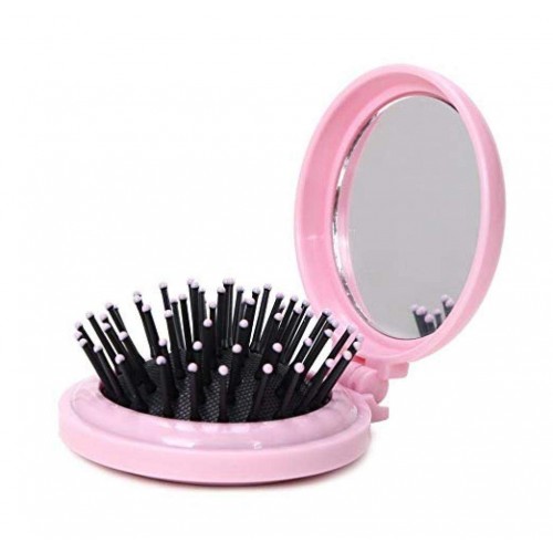 Kompakt makeup spejl med børste - Blush