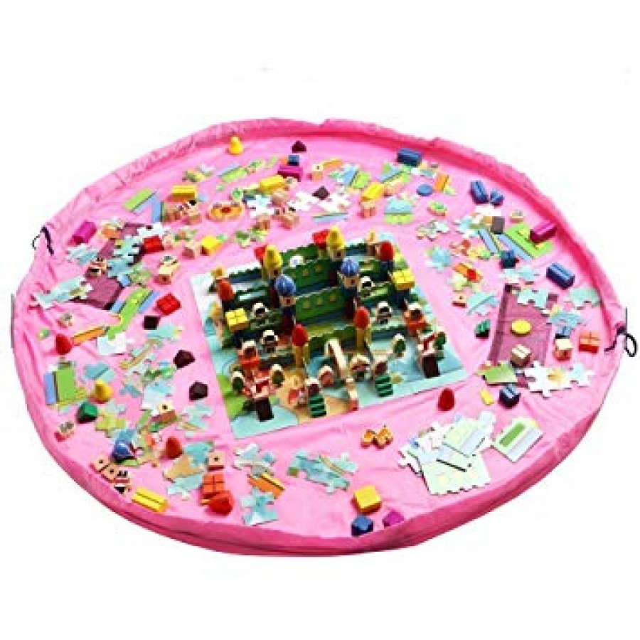 utålmodig spyd Stræde Legetæppe & Opbevaringspose til Lego og Legetøj - Pink | Køb her