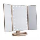 UNIQ Hollywood Makeup Spejl Trifold spejl med LED lys ,RoseGold