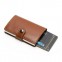 MySafe kortholder læderpung med popup & RFID beskyttelse - Brun