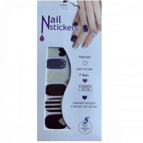 Nail Stickers - Negle wraps  12 stk no. 09
