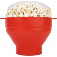 Popcorn Maker Skål - Lav popcorn i mikrobølgeovnen - Rød