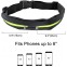 PRO Løbebælte / Bæltetaske til løb / fitness - Unisex - Sort / Neon grøn