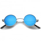 Retro Solbriller- Runde Blue Mirror