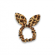 Scrunchie med sløjfe - Leopard