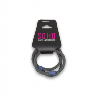 SOHO® Kknekki Hårelastikker - Gråblå 3 stk
