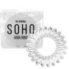 SOHO Spiral Hårelastikker, CRYSTAL CLEAR - 3 stk