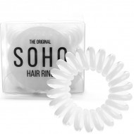SOHO® Spiral Hårelastikker, SIMPLY WHITE - 3 stk
