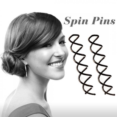 Spin Pins - sort 2 stk
