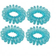 Spiral elastikker turkis blå 4 stk.