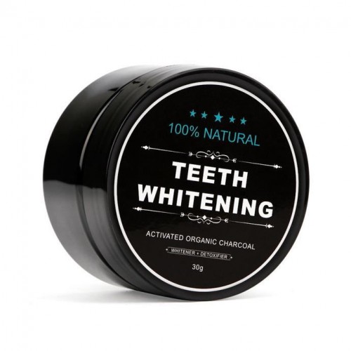 Teeth Whitening 100% organic - sort tandpasta med aktivt kul (30 g)