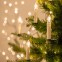Trådløs LED Juletræslys med klemmer & fjernbetjening - 10 stk