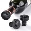 Vinpumpe med vakuum - inkl. 4 bundpropper (sort / sølv) - Wine Saver