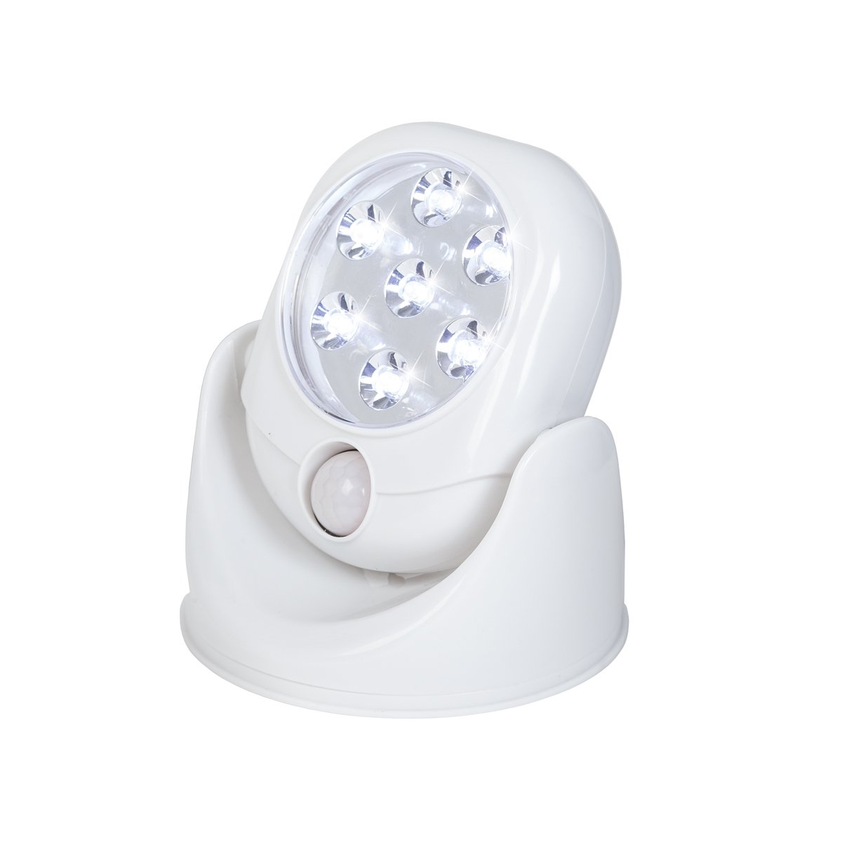LED Sensorlampe hvid (rund) m/bevægelsessensor - Køb